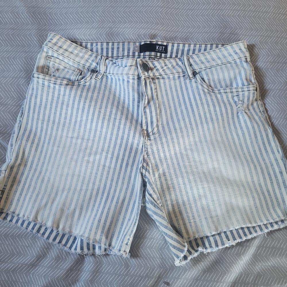 Kut from the Kloth from the Kloth Blue Stripe Women’s Denim Shorts